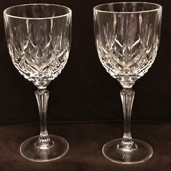 VTG WATERFORD MARQUIS PATTERN 10” TALL WINE STEMS